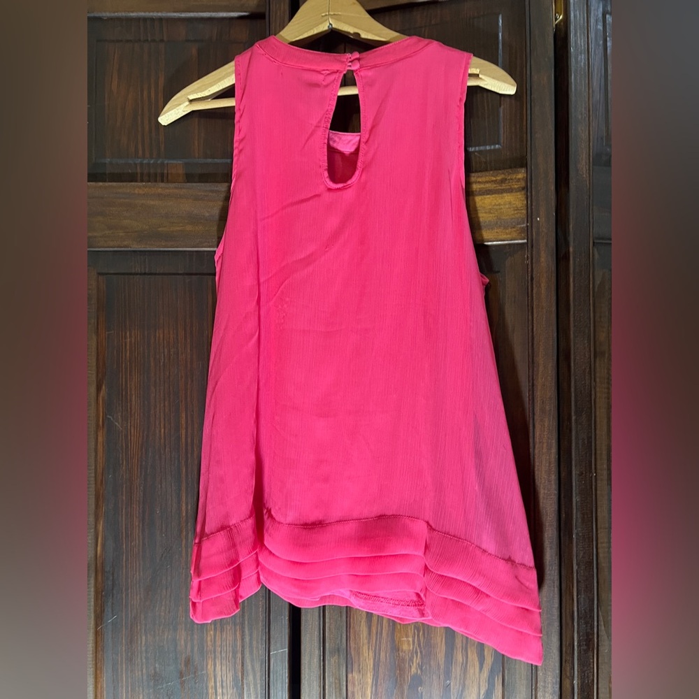 Caprice Fuchsia Ruffle Blouse - Picture 2 of 3